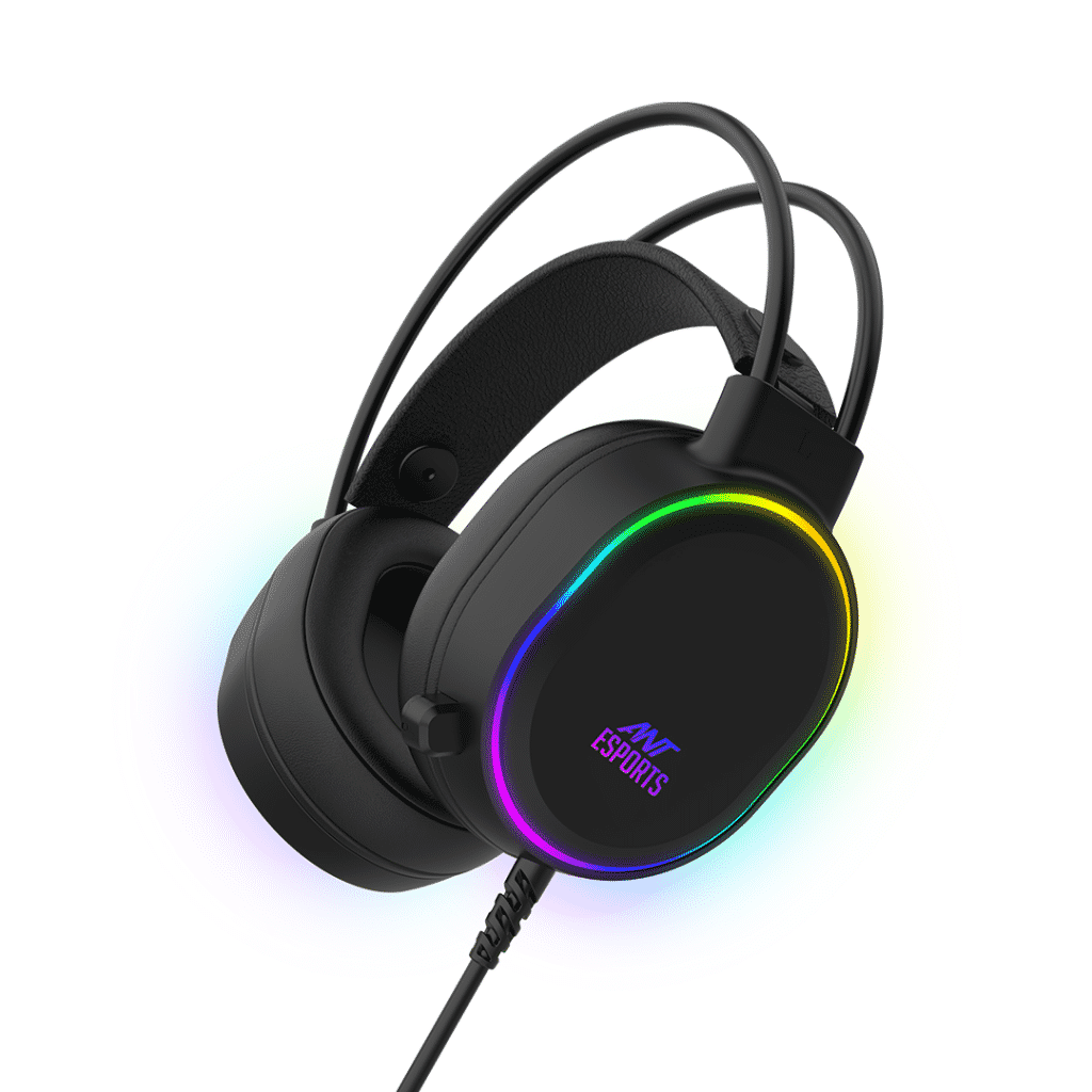 Ant Esports H1000 Wired Gaming Headset with Mic & RGB Light_TechnoSports.co.in