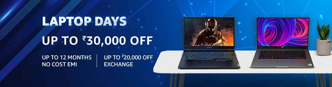 Amazon India brings Laptop Days with up to ₹ 30,000 discounts