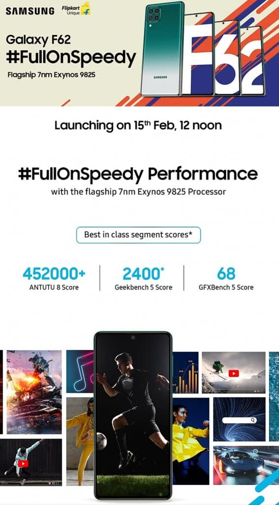 EtqxJUJWYAEeaPV Samsung Galaxy F62 with Exynos 9825 confirmed to debut on February 15