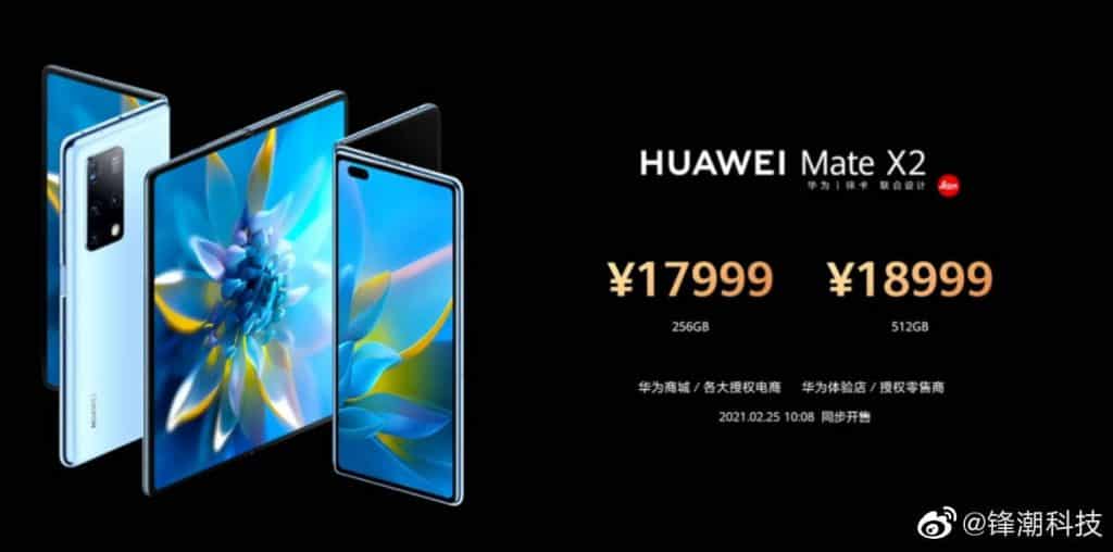 Eu1NNN2VEAASl5n Huawei Mate X2 foldable launched in China with some crazy specifications