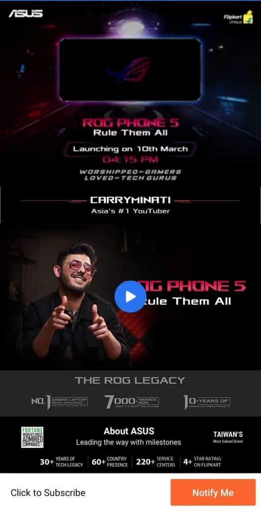 Eu5K1QnVIAEIf6e Asus ROG Phone 5 is launching in India on March 10