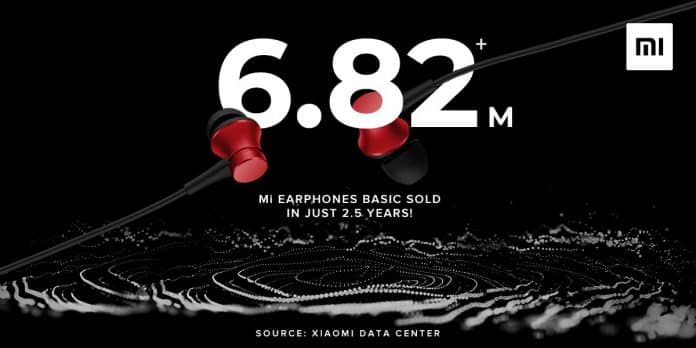 Xiaomi makes another record: sold over 6.82 million Mi Earphones Basic in 2.5 years