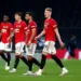 LONDON, ENGLAND - JUNE 19: Manchester United players walk off dejected at half time during the Premier League match between Tottenham Hotspur and Manchester United at Tottenham Hotspur Stadium on June 19, 2020 in London, England. (Photo by Matt Childs/ Pool via Getty Images)