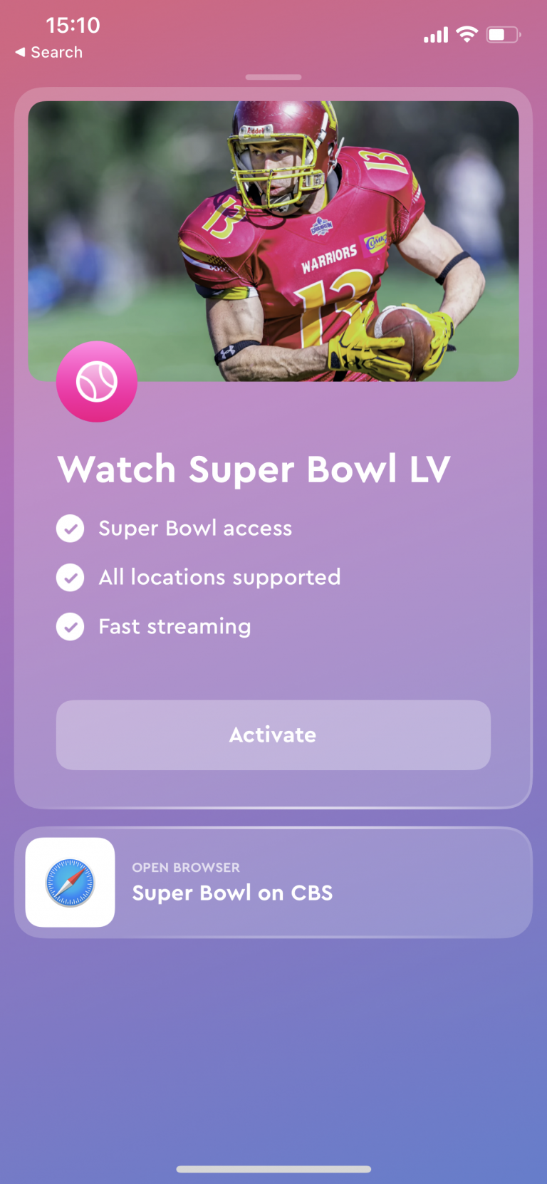 ClearVPN will allow football fans to watch matches live from anywhere outside the US