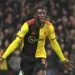 WATFORD, ENGLAND - DECEMBER 28: Ismaila Sarr of Watford celebrates after scoring his sides third goal during the Premier League match between Watford FC and Aston Villa at Vicarage Road on December 28, 2019 in Watford, United Kingdom. (Photo by Catherine Ivill/Getty Images)