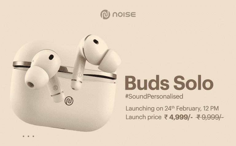 Noise Buds Solo with Hybrid Active Noise Cancellation is launching on 24th February