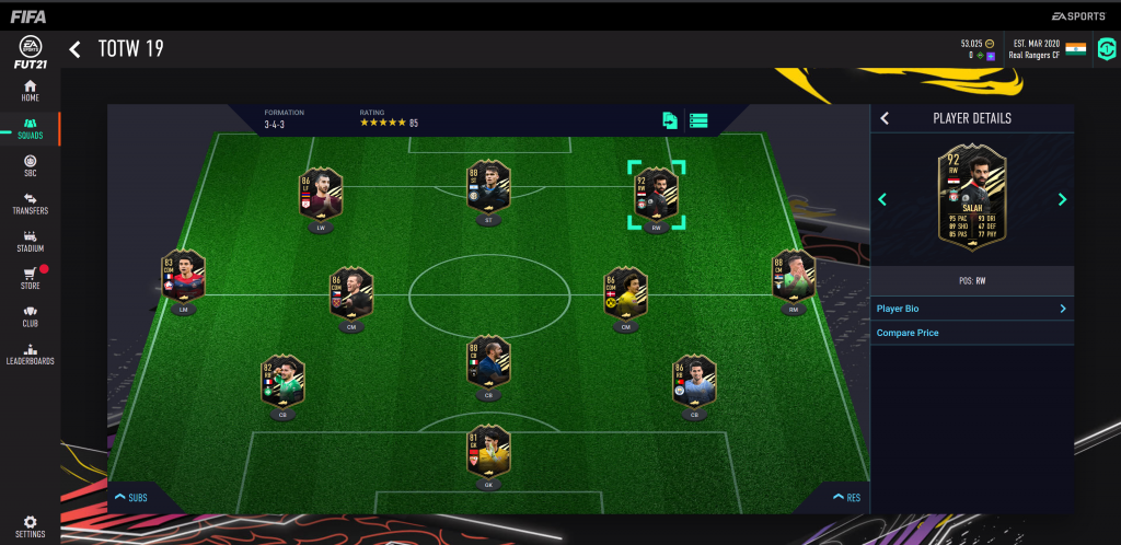 Screenshot 19 FIFA 21: Here's the FUT 21 Team of the Week 19 (TOTW 19)