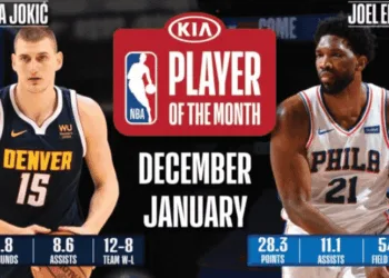 For the first time since November 2006, two centers have won the Players of the Month.