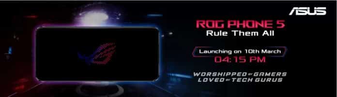 Asus ROG Phone 5 is launching in India on March 10 Asus ROG Phone 5 is launching in India on March 10