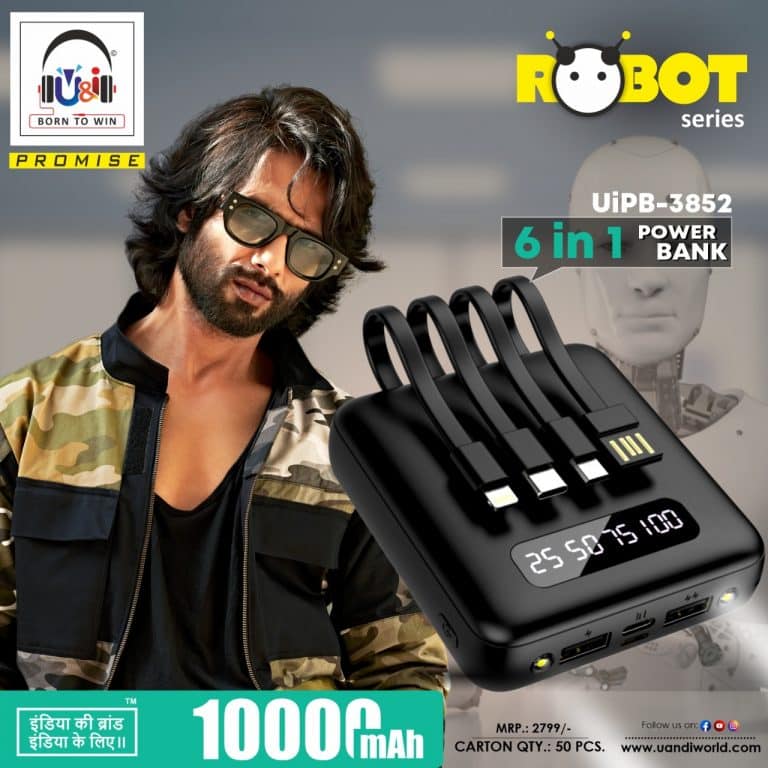 U&i launches “Robot” – 6 in 1 Power Bank with 10,000 mAh charging capacity