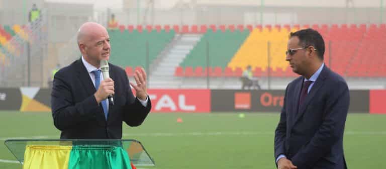 FIFA President kicks-off African visit with stadium inauguration in Mauritania