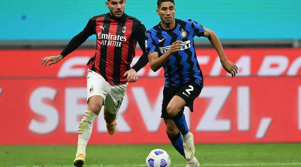 Db Milano 17/10/2020 - campionato di calcio serie A / Inter-Milan / foto Daniele Buffa/Image nella foto: Achraf Hakimi-Theo Hernandez PUBLICATIONxNOTxINxITA