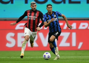 Db Milano 17/10/2020 - campionato di calcio serie A / Inter-Milan / foto Daniele Buffa/Image nella foto: Achraf Hakimi-Theo Hernandez PUBLICATIONxNOTxINxITA