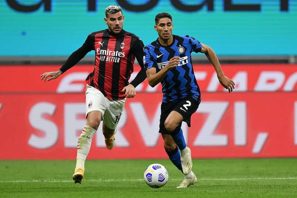 theo hernandez achraf hakimi Inter want €80 million for Hakimi, Moise Kean decision to be taken by new Everton manager