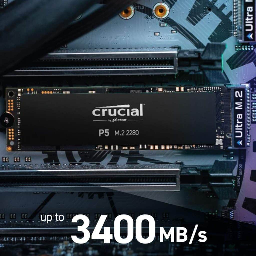 Crucial P5 NVMe SSDs discounted on Amazon India