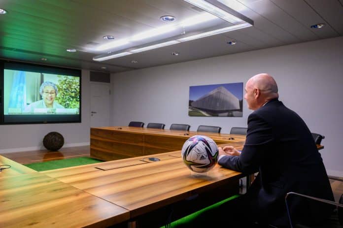 FIFA President Gianni Infantino Conference Call with United Nations Deputy Secretary-General Amina J. Mohammed