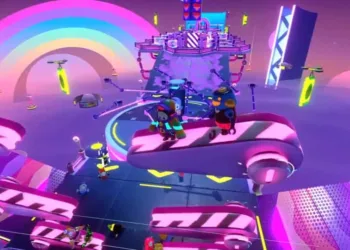 A new futuristic level of Fall Guys Season 4 has been revealed