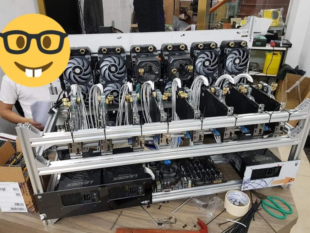 A look at two of the insane looking Crypto-mining rigs