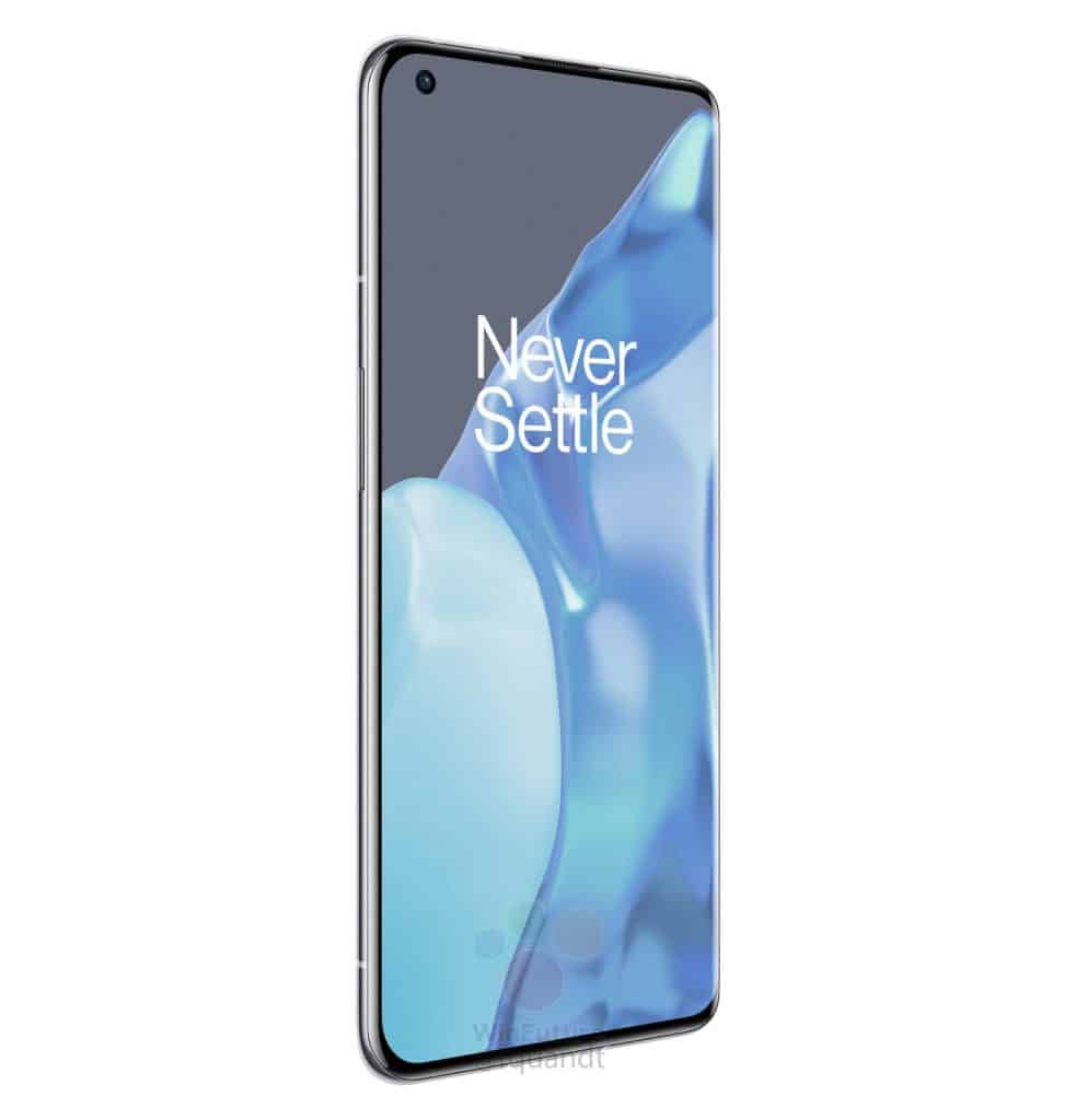 OnePlus 9 Pro silver front b OnePlus 9 and 9 Pro official video and renders leaked ahead of March 23 launch