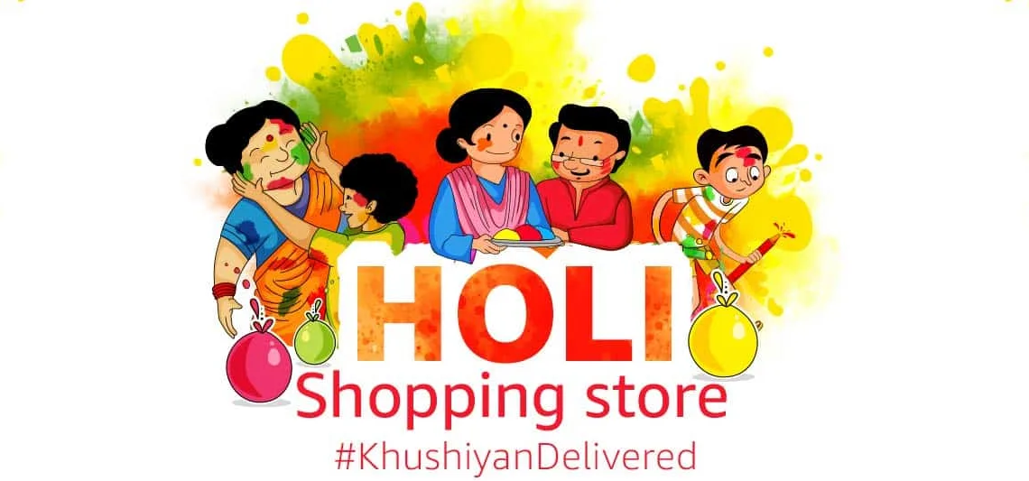 #KhushiyanDelivered by Amazon.in’s ‘Holi Shopping Store’