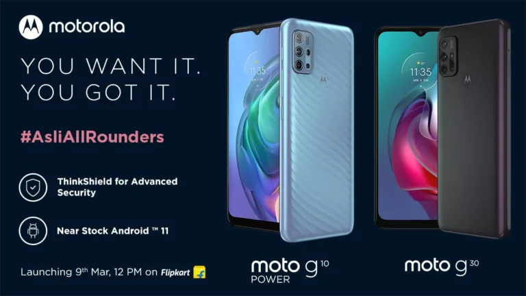 Motorola Moto G10 Power and Moto G30 launching in India on March 9
