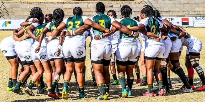 Springbok Women's Team Huddling