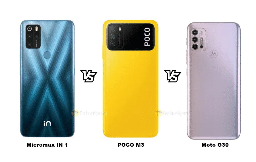 Micromax IN 1 vs Poco M3 vs Moto G30: Which is the Best Budget Phone under Rs.11,000?