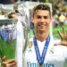 KIEV, UKRAINE - MAY 26:  Cristiano Ronaldo of Real Madrid lifts The UEFA Champions League trophy following his sides victory in during the UEFA Champions League Final between Real Madrid and Liverpool at NSC Olimpiyskiy Stadium on May 26, 2018 in Kiev, Ukraine.  (Photo by Michael Regan/Getty Images)