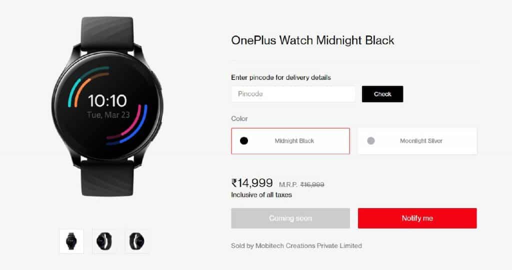 image 109 OnePlus Watch launched in India at an Introductory Price of Rs. 14,999