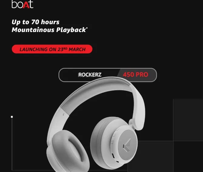 boAt Rockerz 450 Pro is launching on 23rd March