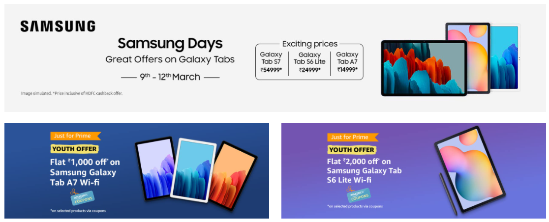 Samsung Days & Youth Offer are allowing to get additional discounts on Samsung Tabs_TechnoSports.co.in