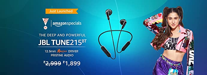 JBL Tune 215BT in-Ear Wireless Bluetooth Headphone is now available on Amazon at Rs.1,899