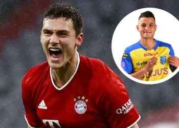 Benjamin Pavard congratulate Sanjeev Stalin for joining Kerala Blasters FC