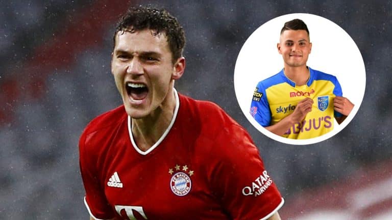 Benjamin Pavard congratulate Sanjeev Stalin for joining Kerala Blasters FC