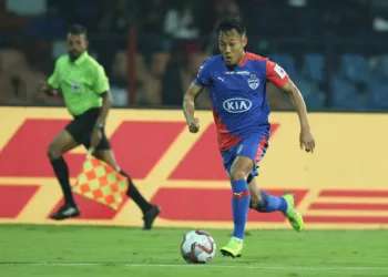 Udanta Singh of Bengaluru FC in action during match 40 of the Hero Indian Super League 2018 ( ISL ) between Bengaluru FC and Delhi Dynamos FC  held at the Sree Kanteerava Stadium, Bengaluru, India on the 26th November 2018Photo by: Deepak Malik /SPORTZPICS for ISL