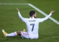 MALAGA, SPAIN - JANUARY 14: Eden Hazard of Real Madrid reacts during the Supercopa de Espana Semi Final match between Real Madrid and Athletic Club at Estadio La Rosaleda on January 14, 2021 in Malaga, Spain. (Photo by Fran Santiago/Getty Images)