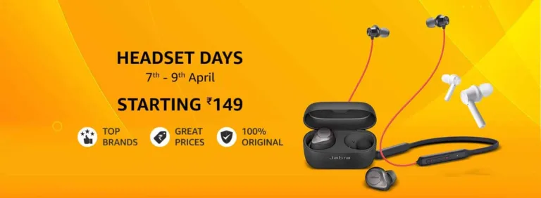 Amazon Headset Days offering great pricing on top Brand products, starting from Rs.149 only_TechnoSports.co.in