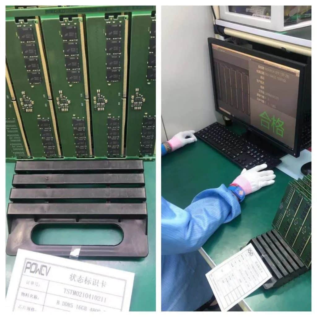 DDR5 Memory Modules With PMIC Pictured 2 First DDR5 modules in production picture rollout