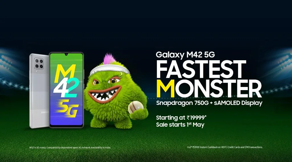 Samsung M42 5G launched in India with Snapdragon 750 at an introductory price of Rs.19,999