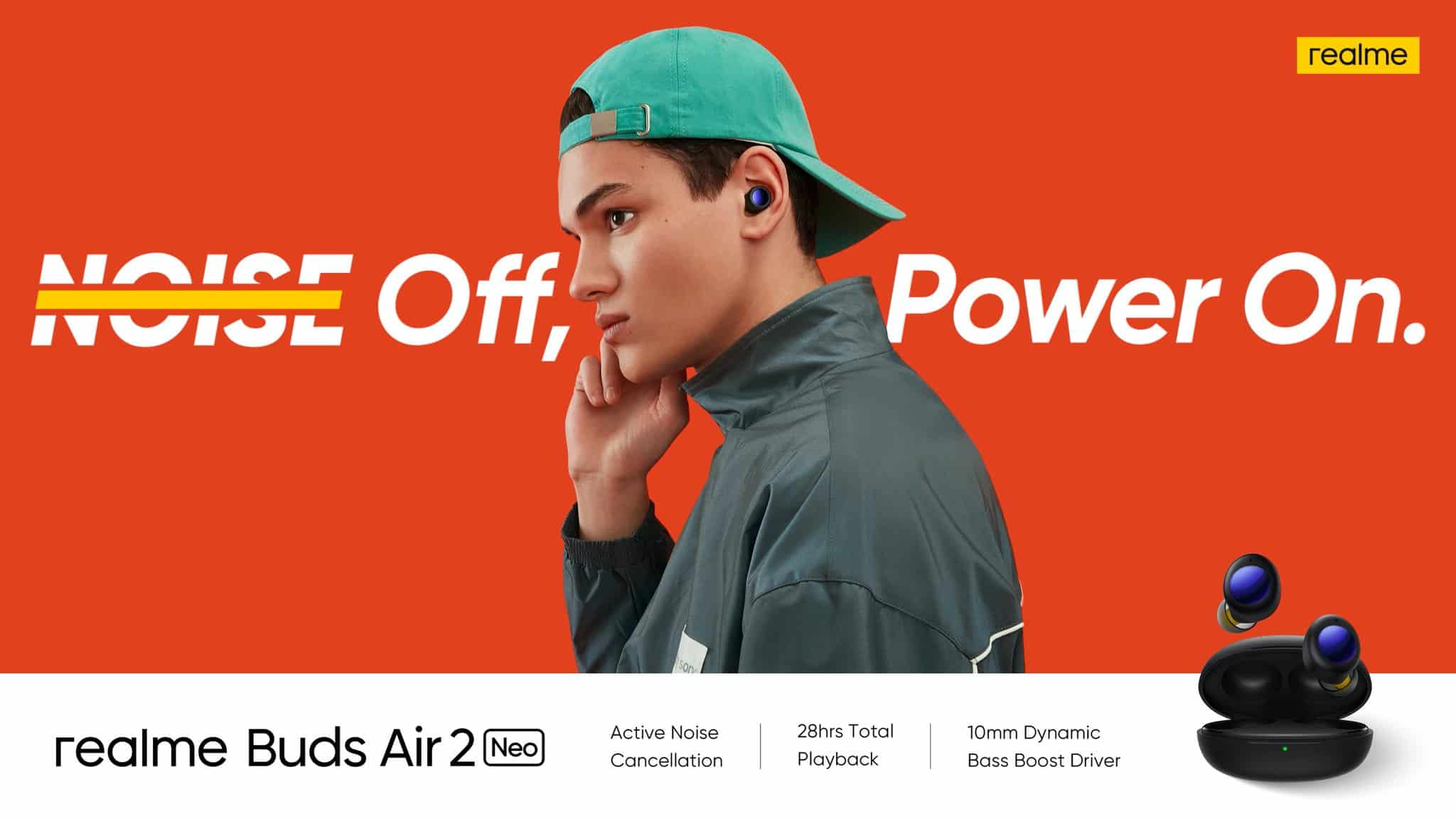 Realme Buds Air 2 Neo launched with Active Noise Cancellation in several Asian countries