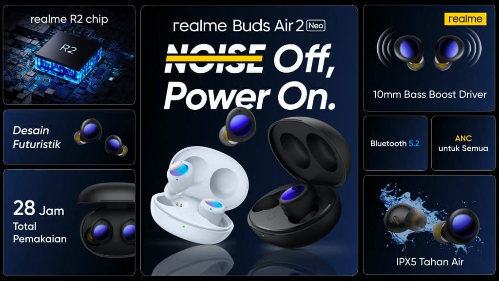 EyW kCHUcAAHAmy Realme Buds Air 2 Neo launched with Active Noise Cancellation in several Asian countries
