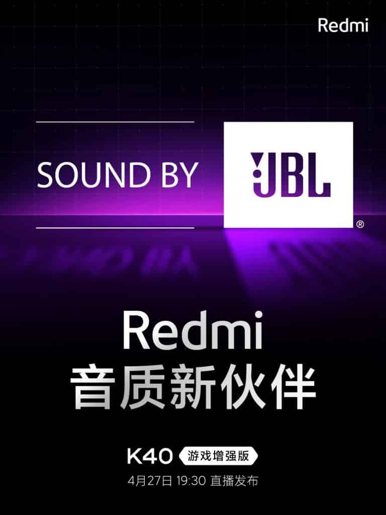 Ez4P3 6VIAEoghO Redmi K40 Game Enhanced Edition: Sound by 'JBL' Stereo Speakers