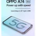 Oppo A74 5G launching in India on April 20