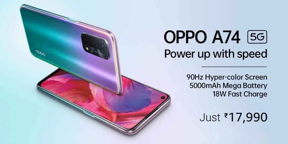 Oppo A74 5G launched in India with Snapdragon 480 at Rs.17,990