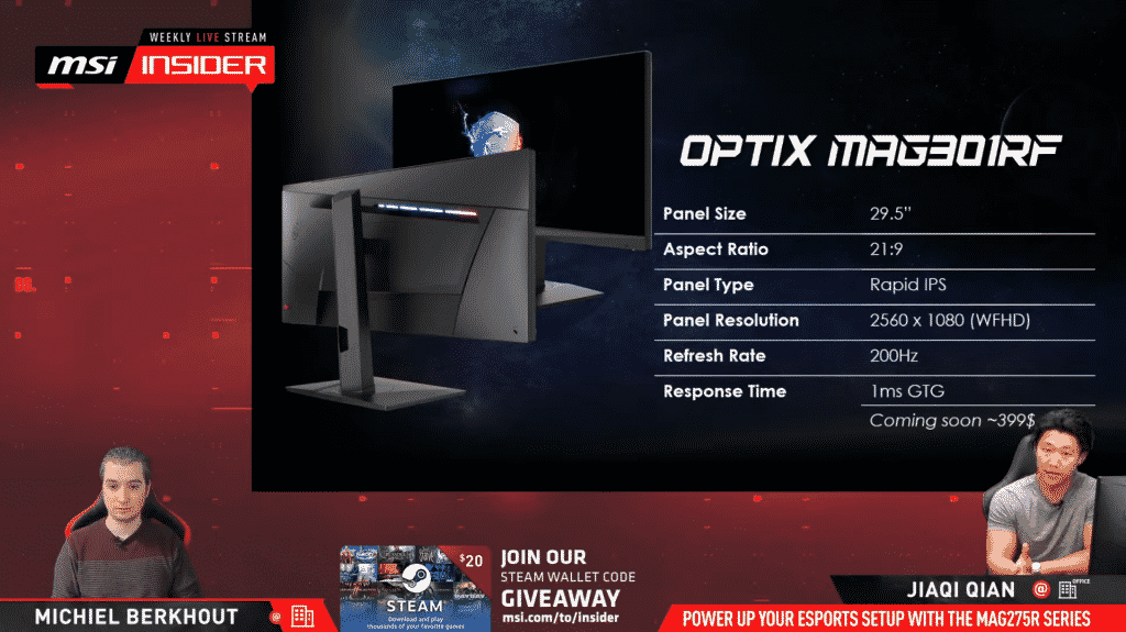 csm Untitled3228 f622d62acf MSI revealed its OPTIX MAG301RF an ultra-wide gaming monitor with a 21:9 panel