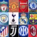 TOPSHOT - (COMBO) This combination of file pictures made on April 19, 2021, shows the logos of the following European football clubs: (top, L-R) Liverpool on May 30, 2019 in Madrid; Manchester United on July 5, 2013 in Manchester; Arsenal on March 2, 2019 in London; Chelsea on March 13, 2020 in London; (middle, L-R) Manchester City on April 10, 2021 in Manchester; Tottenham Hotspur on March 2, 2019 in London; Real Madrid on May 20, 2014 in Lisbon; Barcelona on September 28, 2016 in Moenchengladbach; (bottom, L-R) Atletico Madrid on May 20, 2014 in Lisbon; Juventus on May 26, 2019 in Genoa; Inter Milan on April 7, 2021 in Milan; and AC Milan on September 10, 2006 in Milan. - Plans for a breakaway Super League announced by twelve of European football's most powerful clubs plunged European football into an unprecedented crisis on April 19, 2021, with threats of legal action and possible bans for players, as the UEFA president called it a "spit in the face" for supporters. Six Premier League teams -- Liverpool, Manchester United, Arsenal, Chelsea, Manchester City and Tottenham Hotspur -- joined forces with Spanish giants Real Madrid, Barcelona and Atletico Madrid and Italian trio Juventus, Inter Milan and AC Milan to launch the planned competition. (Photo by AFP) (Photo by PIERRE-PHILIPPE MARCOU,PAUL ELLIS,DANIEL LEAL-OLIVAS,ISABEL INFANTES,TIM KEETON,JOSE MANUEL RIBEIRO,ODD ANDERSEN,MARCO BERTORELLO,ISABELLA BONOTTO,PACO SERINELLI/AFP via Getty Images)