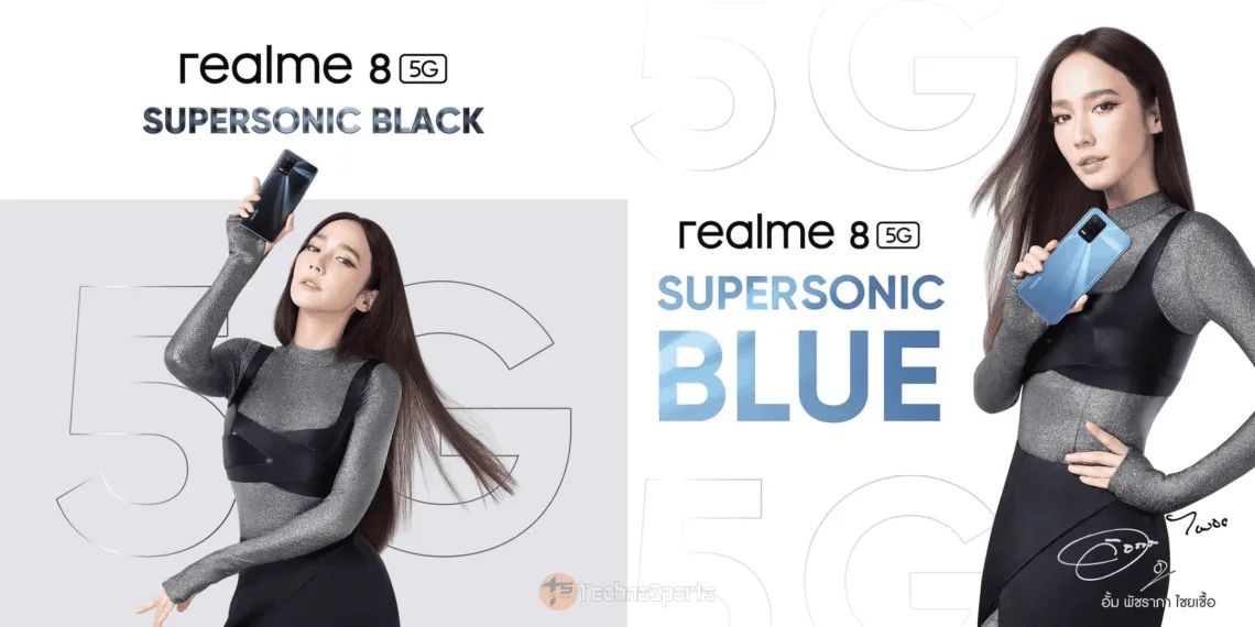 Realme 8 5G officially teased in Blue and Black colour