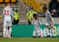 23rd May 2021 Molineux Stadium, Wolverhampton, West Midlands, England English Premier League Football, Wolverhampton Wanderers versus Manchester United, ManU Anthony Elanga of Manchester United celebrates scoring a goal in the 13th minute for a 1-0 lead PUBLICATIONxNOTxINxUK ActionPlus12290873 StevexFeeney