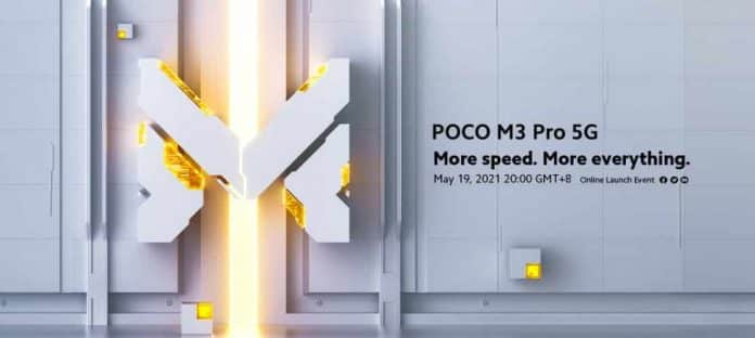 POCO M3 Pro 5G launching on 19th May globally