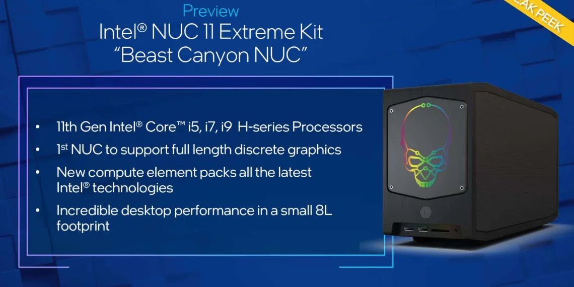 Intel has finally announced the ‘Beast Canyon’ - NUC 11 Extreme with Tiger Lake-H processors